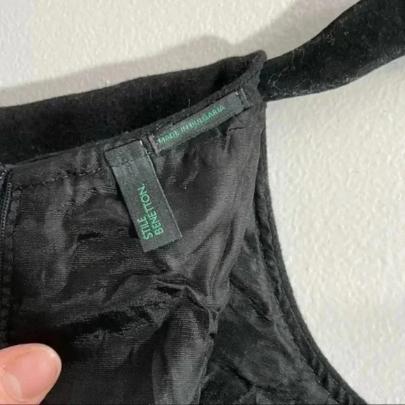 Stile Benetton black sleeveless wool blend a line dress Small - Picture 6 of 7